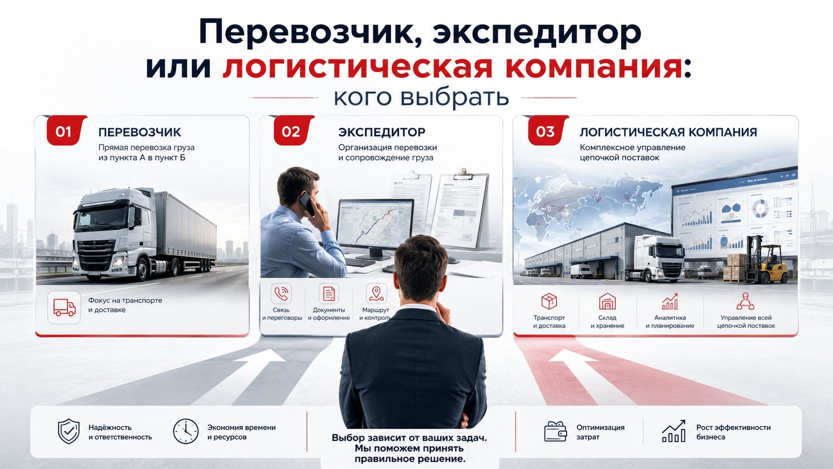 Перевозчик, экспедитор или логистическая компания: кого выбрать